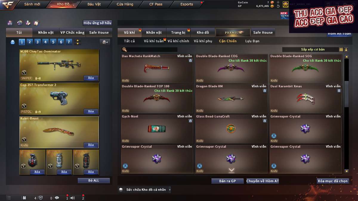 shop acc cf uy tin gia re